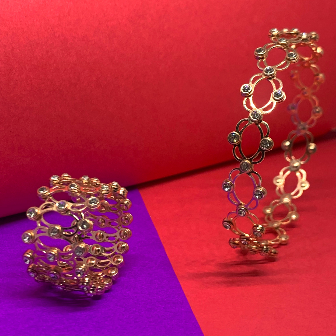 925 Silver 2 In 1 Ring + Bracelet {Free Size - Convertible}