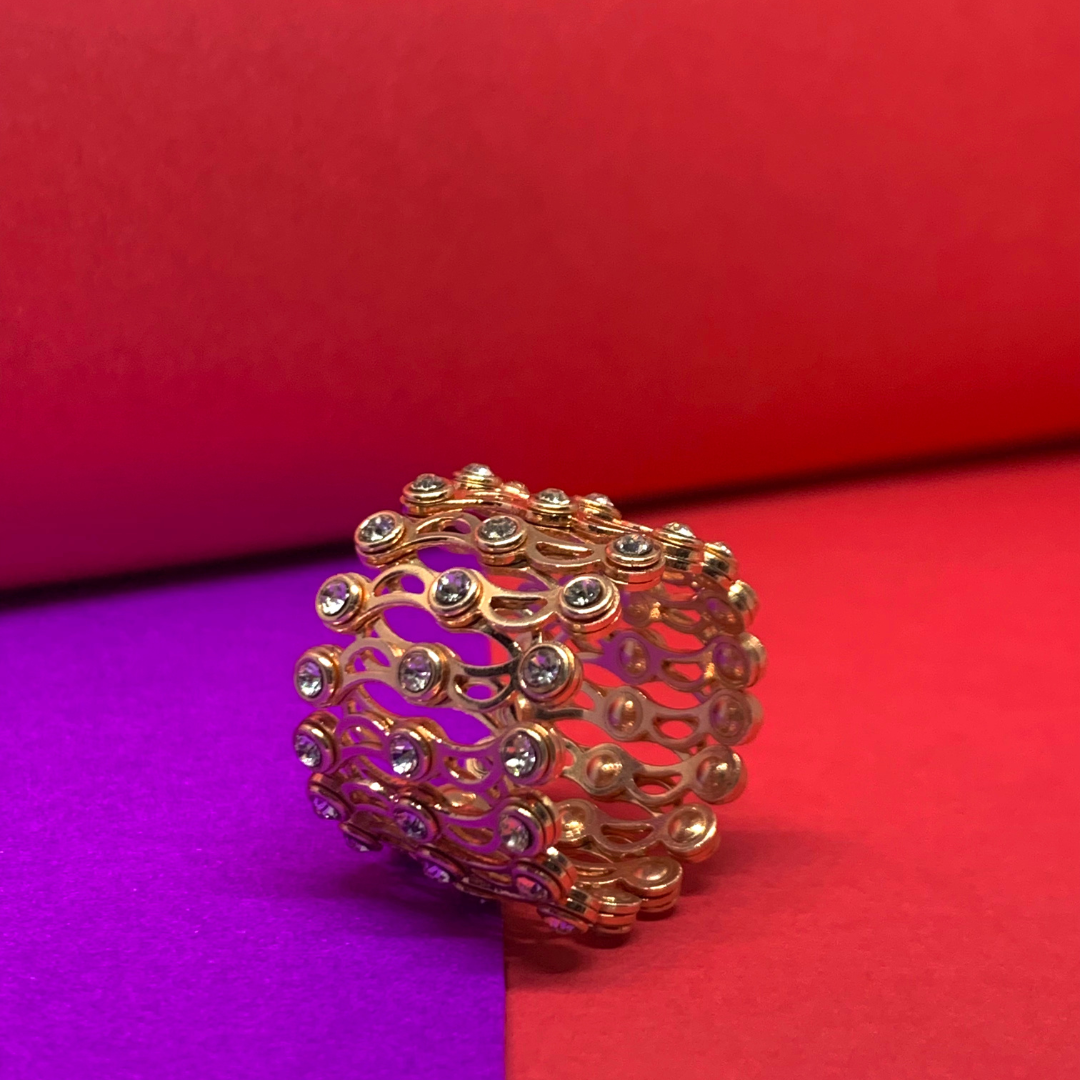 925 Silver 2 In 1 Ring + Bracelet {Free Size - Convertible}