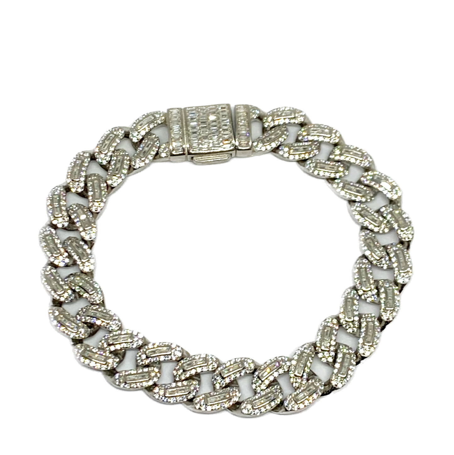 Cuban Link Chain Ice Out Bracelet