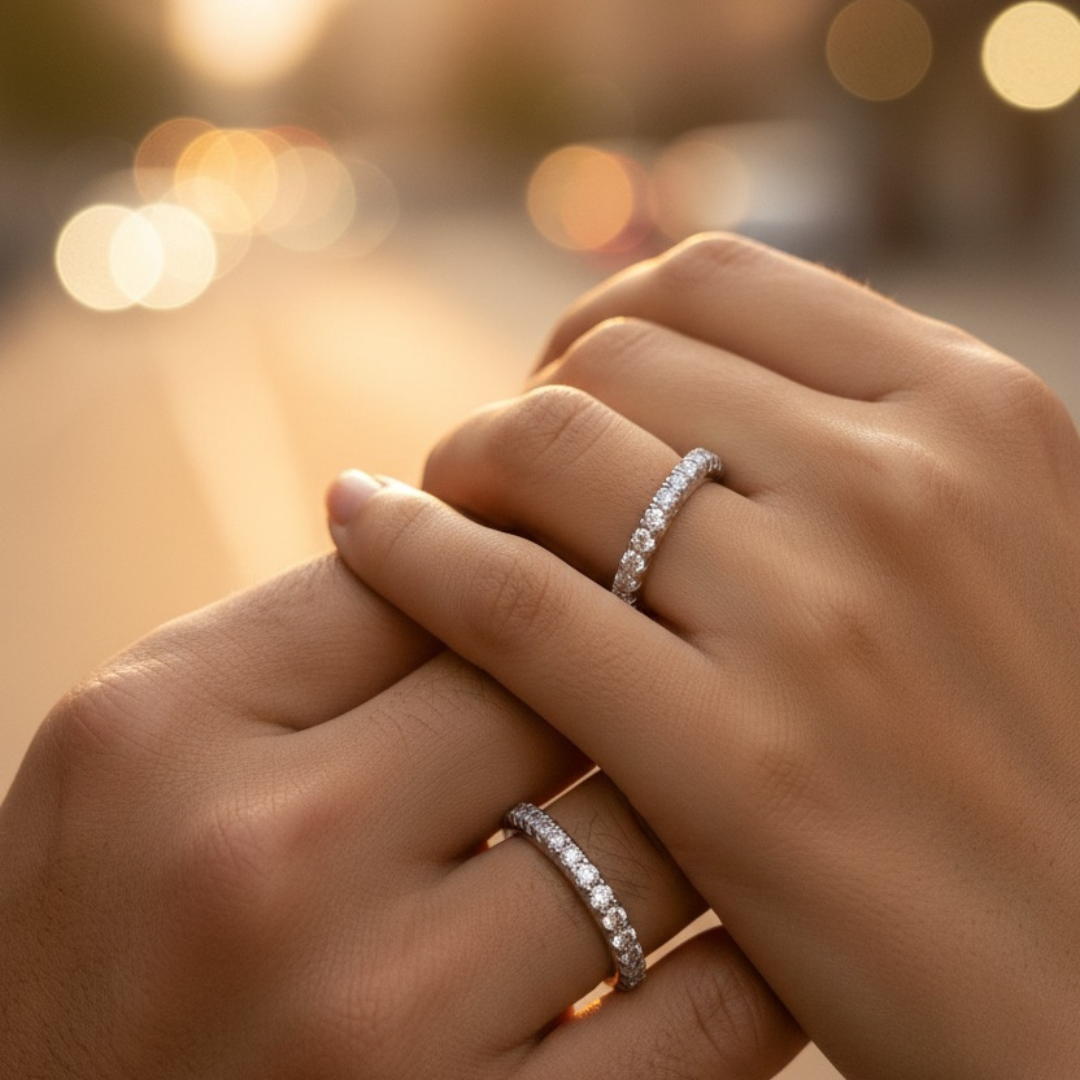 Silver Classic Couple Band
