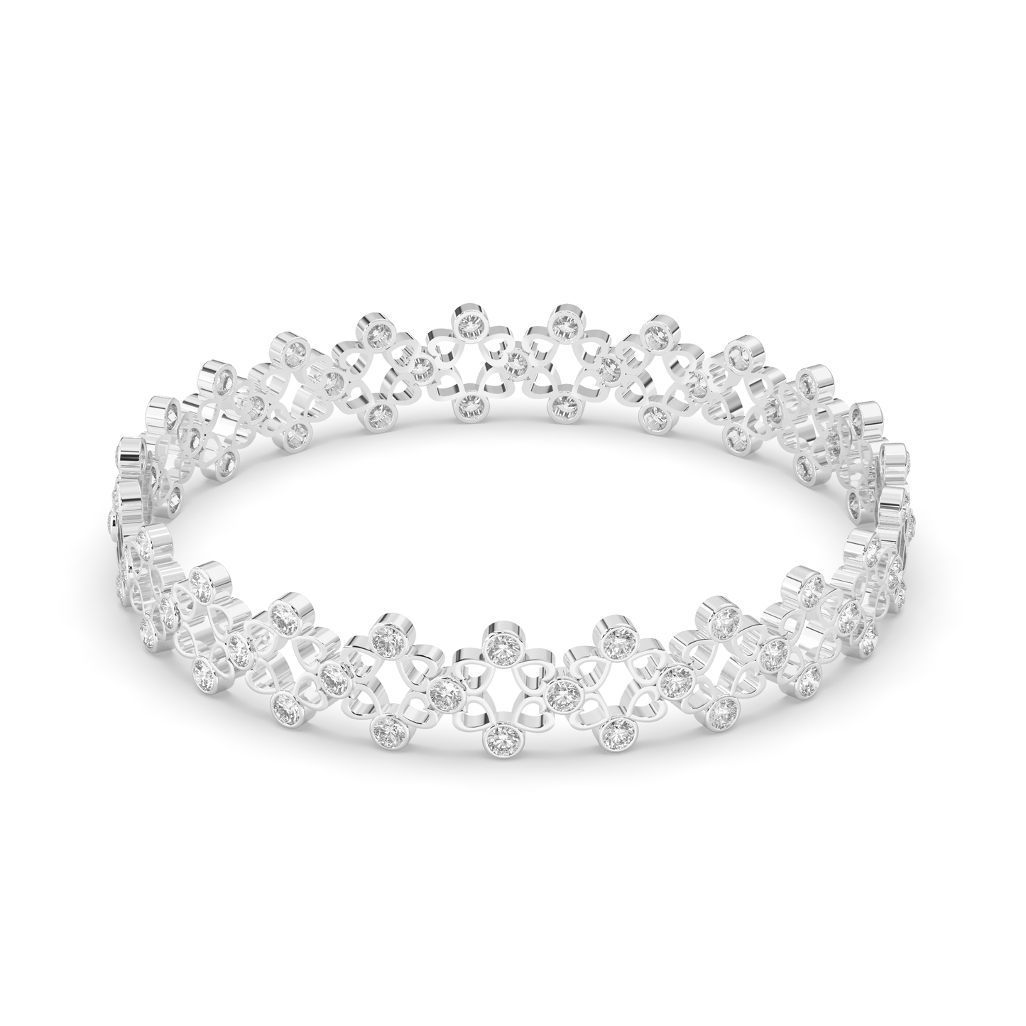 925 Silver 2 In 1 Ring + Bracelet {Free Size - Convertible}