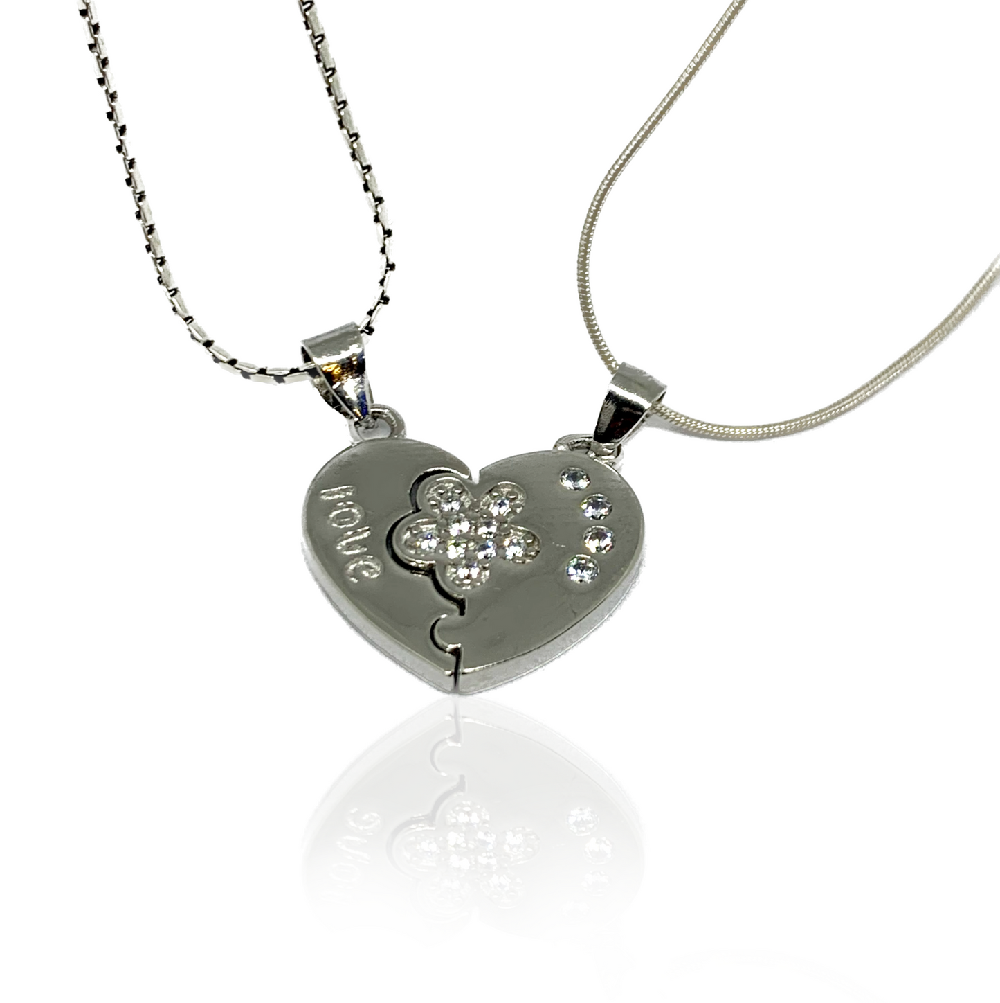 Broken Heart Couple Pendant {WITHOUT CHAIN}
