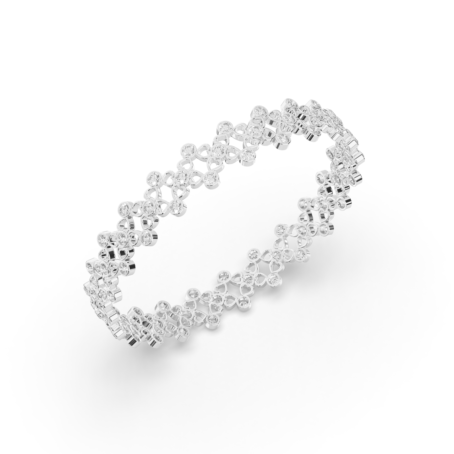 925 Silver 2 In 1 Ring + Bracelet {Free Size - Convertible}