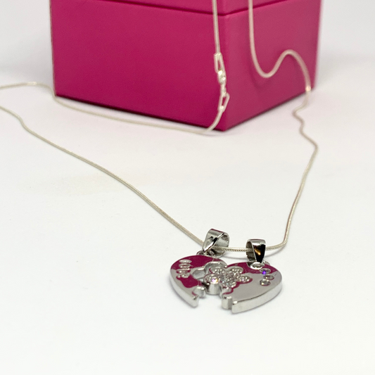 Broken Heart Couple Pendant {WITHOUT CHAIN}