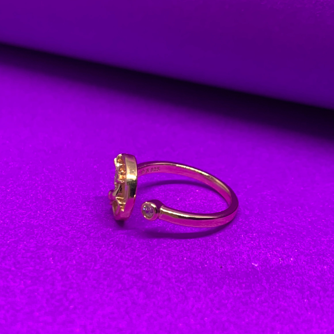 Rose Gold Deer Ring ( Free Size)