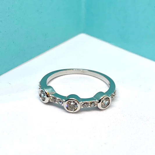 Three Stone Diamond Ring By Naira Jewels
