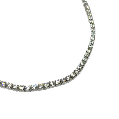 925 Sterling Silver White Cubic Zirconia Adjustable Bracelet