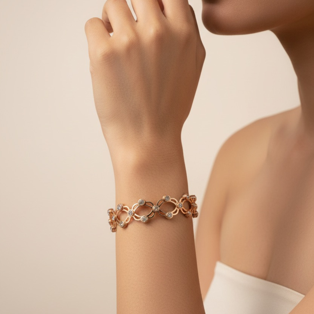 925 Silver 2 In 1 Ring  + Bracelet