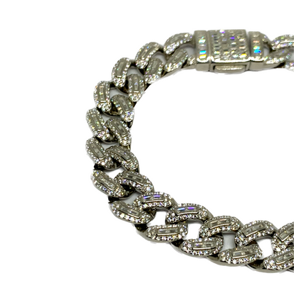 Cuban Link Chain Ice Out Bracelet