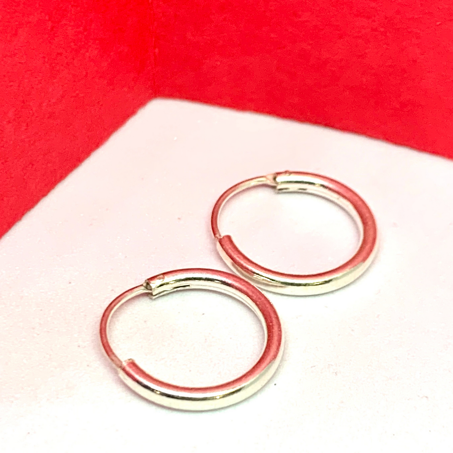 Pair Of Sterling Silver 925 Hoop