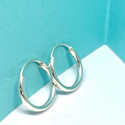 Pair Of Sterling Silver 925 Hoop