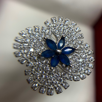 Blue Royalty Crystal Ring