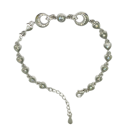 Moon Star Bracelet 925 Sterling Silver