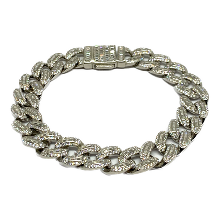 Cuban Link Chain Ice Out Bracelet