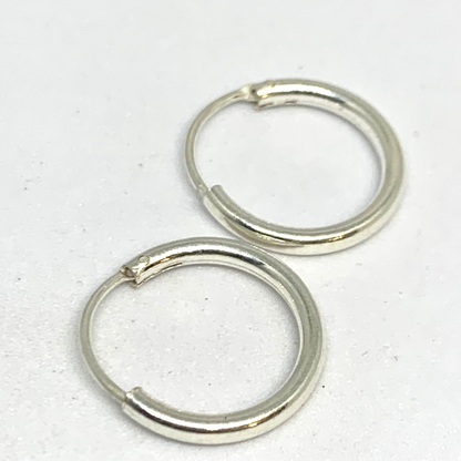 Pair Of Sterling Silver 925 Hoop