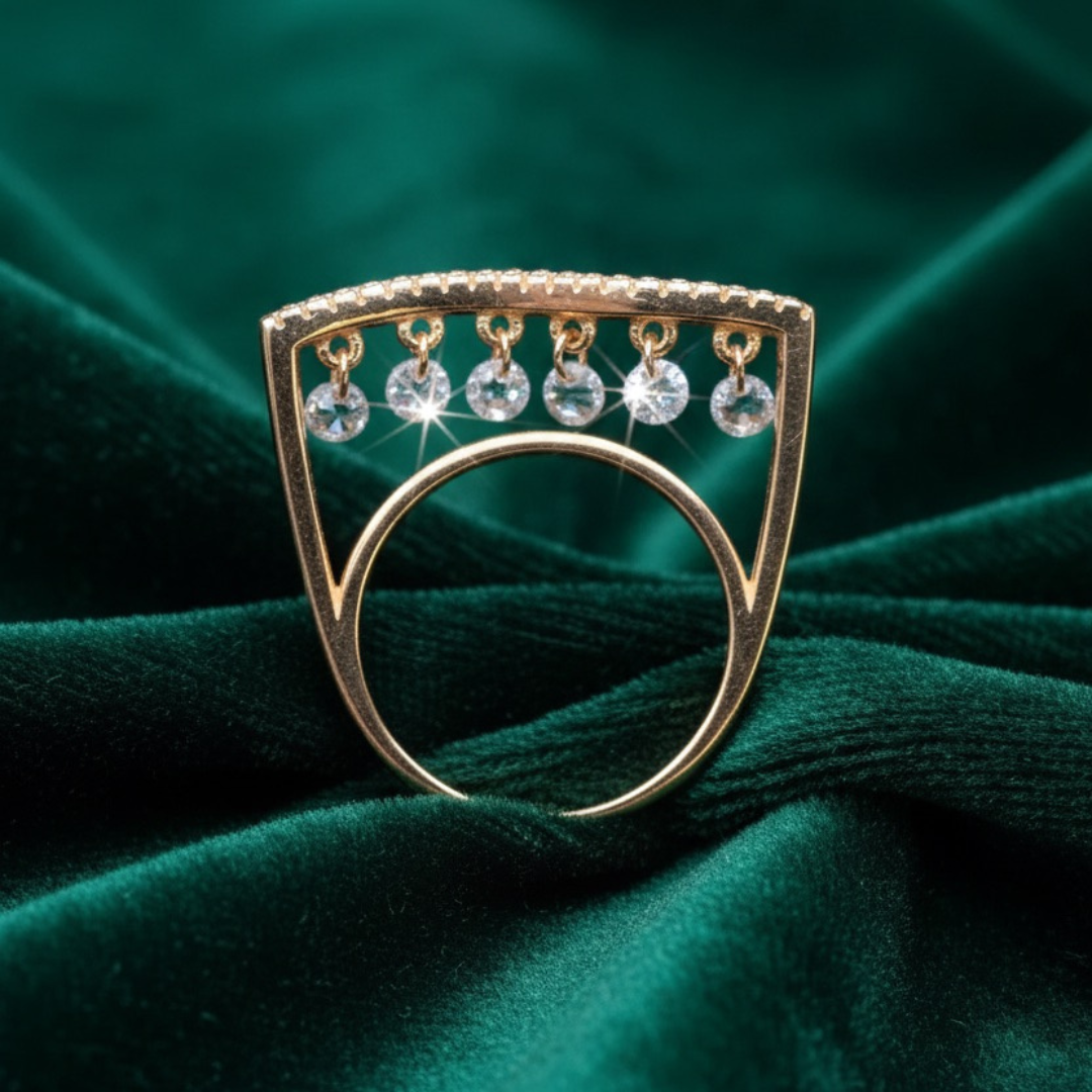 925 Zircon Rose Gold Ring