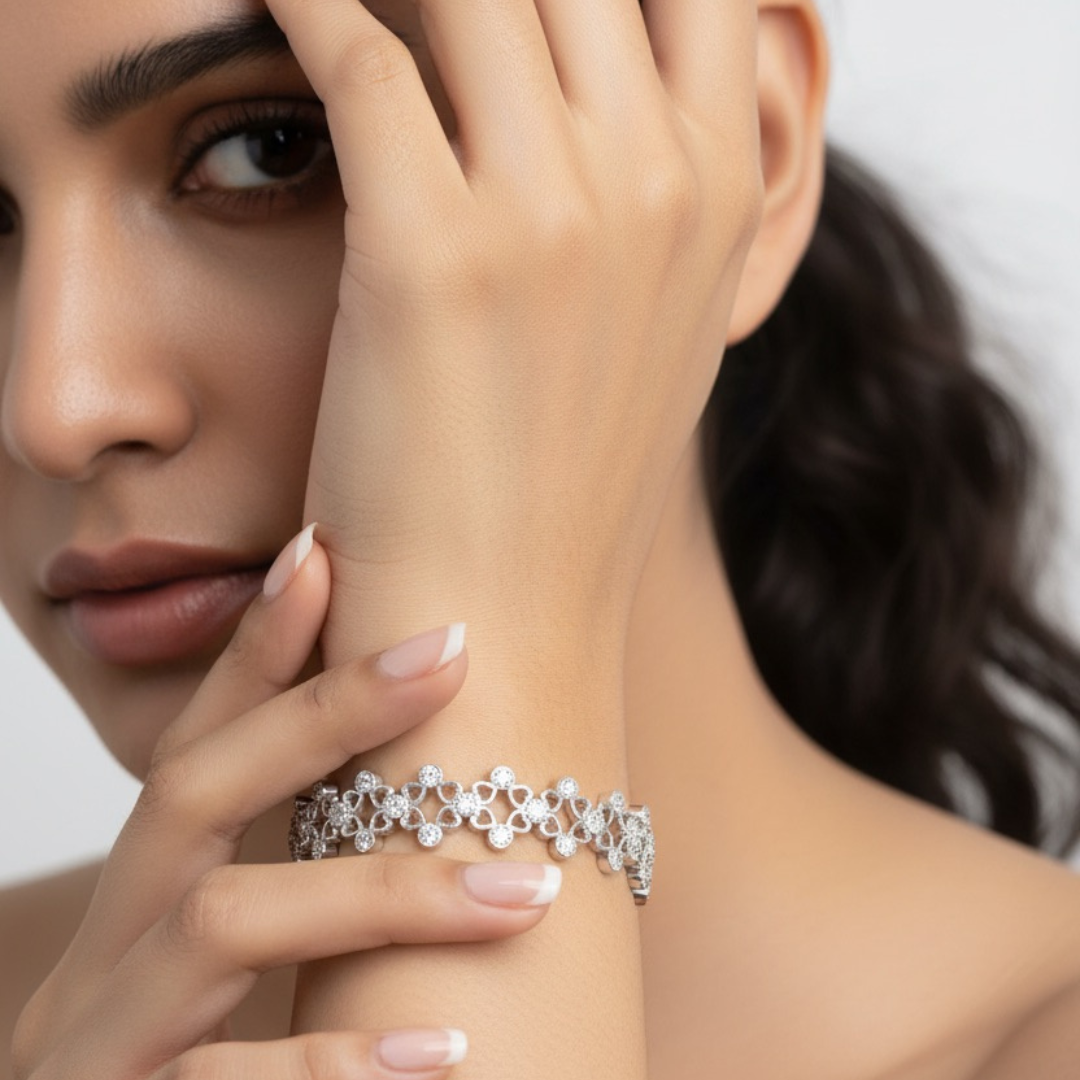 925 Silver 2 In 1 Ring  + Bracelet