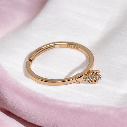 Charming Diamond Studded Arrow Ring