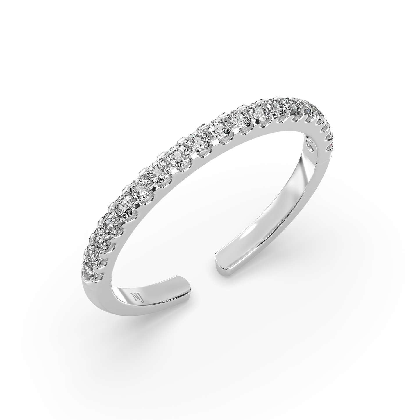Silver Classic Couple Band (FREE SIZE)