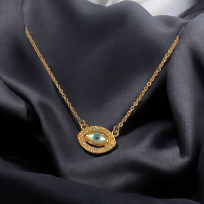 Rose Gold Evil Eye Necklace