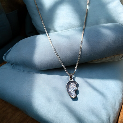 Zirconia Couple Heart Pendant