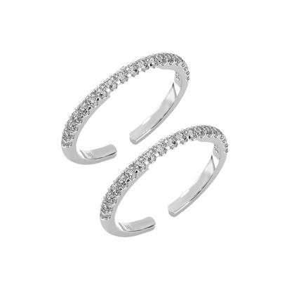 Silver Classic Couple Band (FREE SIZE)