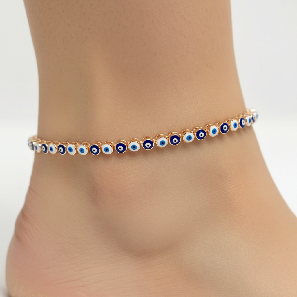 Evil Eye Anklet - Macro Detail