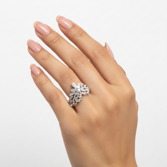 925 American Diamond Ring