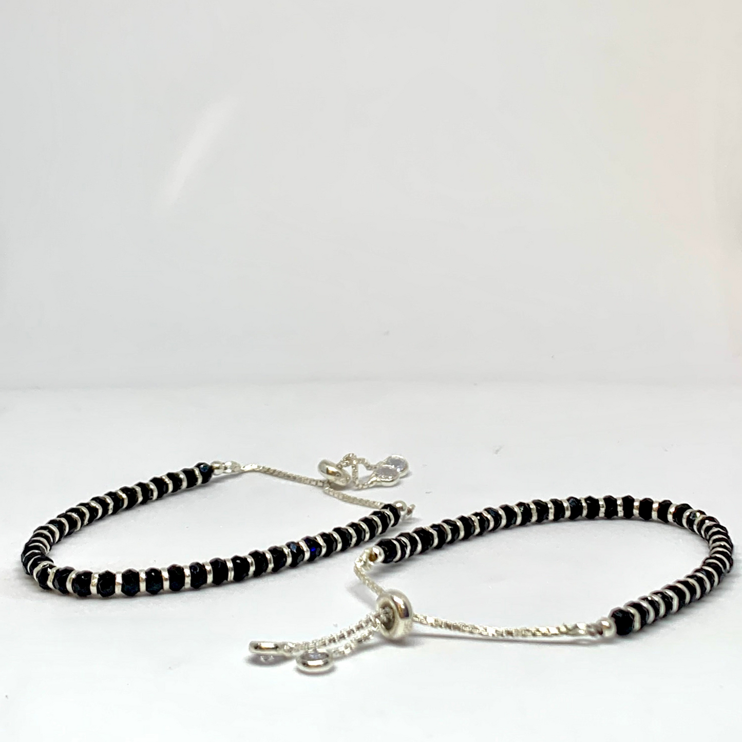 925 Sterling Silver Bracelet Black Bead Nazariya Bracelet For Kids