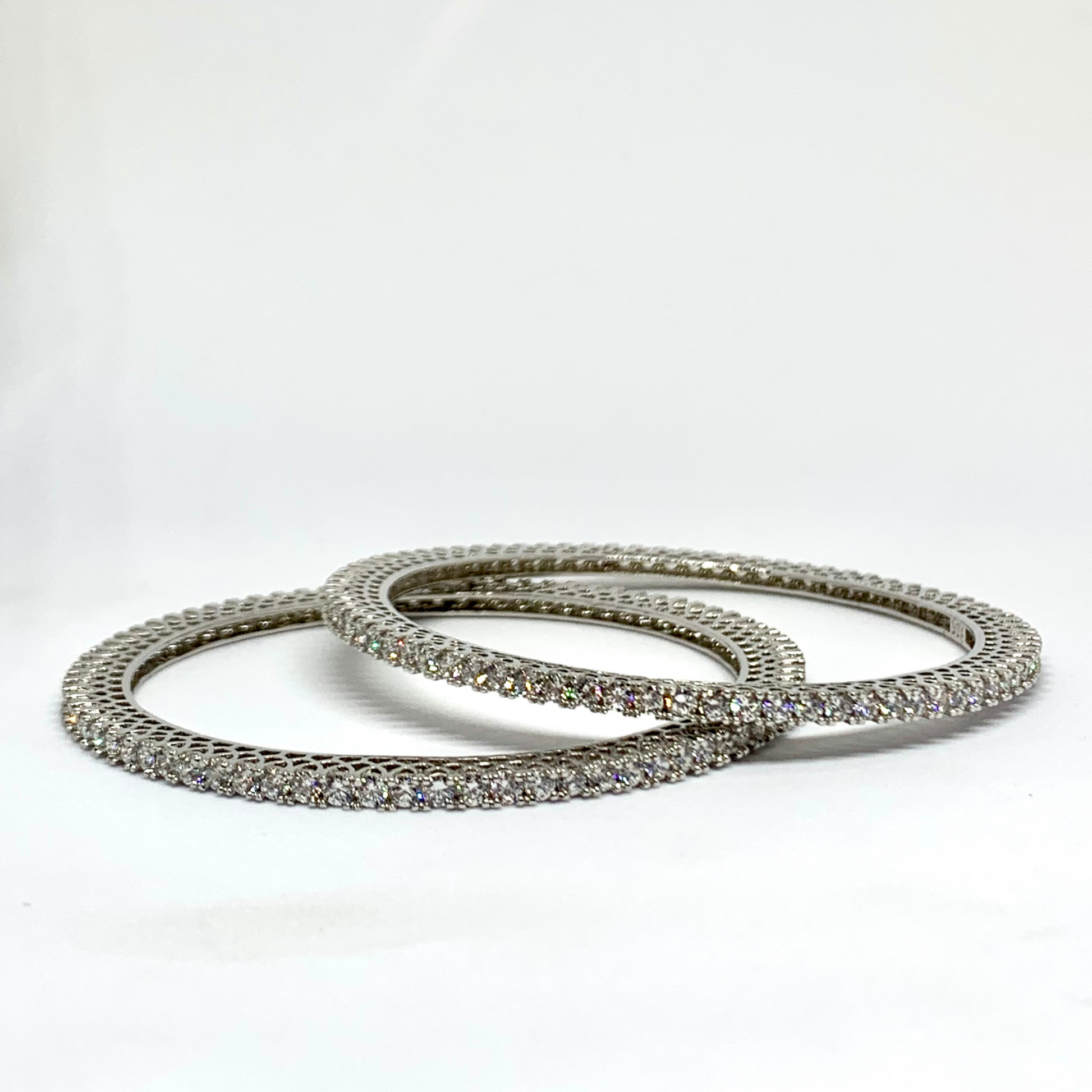 Silver crystal deals bangle