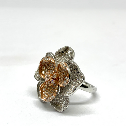 925 Sterling Silver Flower Ring