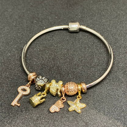 Pandora Bangle With Charms