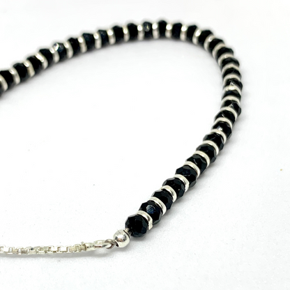 925 Sterling Silver Bracelet Black Bead Nazariya Bracelet For Kids