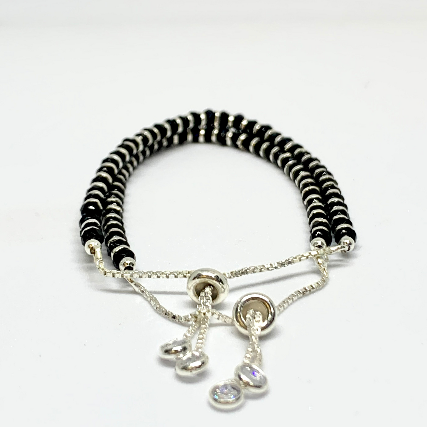 925 Sterling Silver Bracelet Black Bead Nazariya Bracelet For Kids