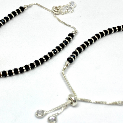 925 Sterling Silver Bracelet Black Bead Nazariya Bracelet For Kids